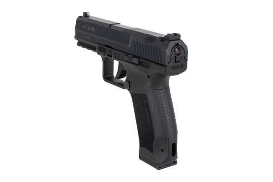 Canik TP9DA pistol features warren tactical sights and 18 round magazines